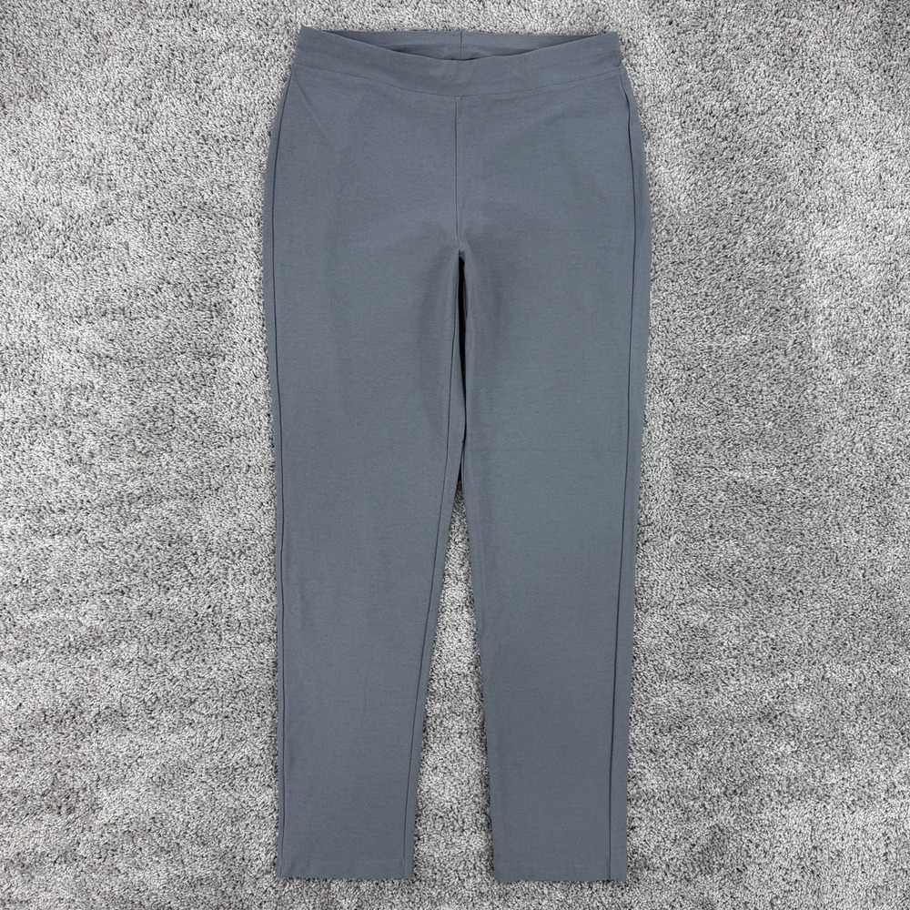 Eileen Fisher Washable Stretch Crepe Pants Women's S Gray Pull On Sustainable